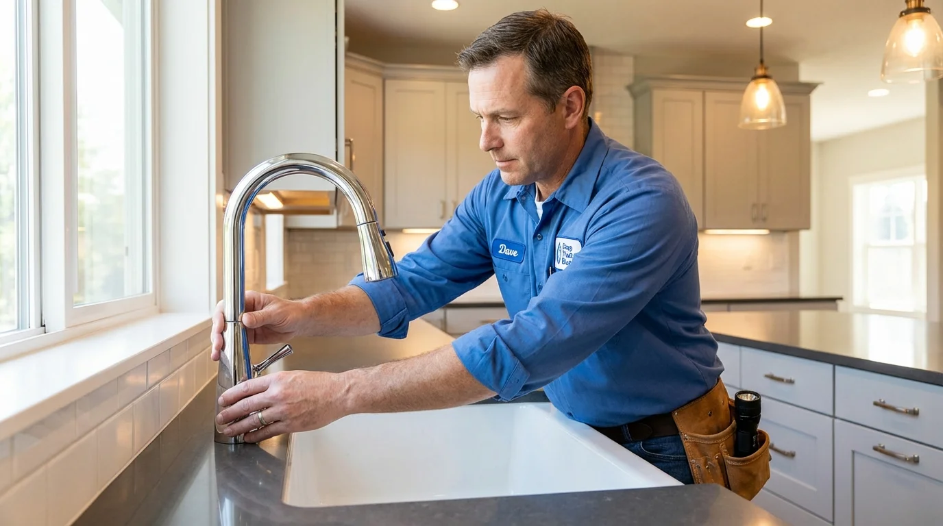 Kitchen faucet installation by Johns Plumbing LLC in Attica