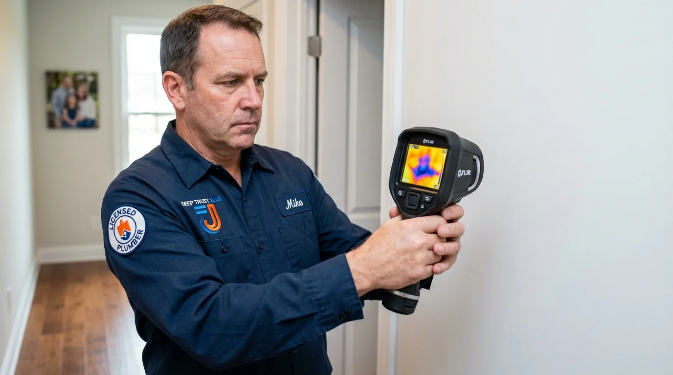 Thermal imaging leak detection by Johns Plumbing LLC in Attica